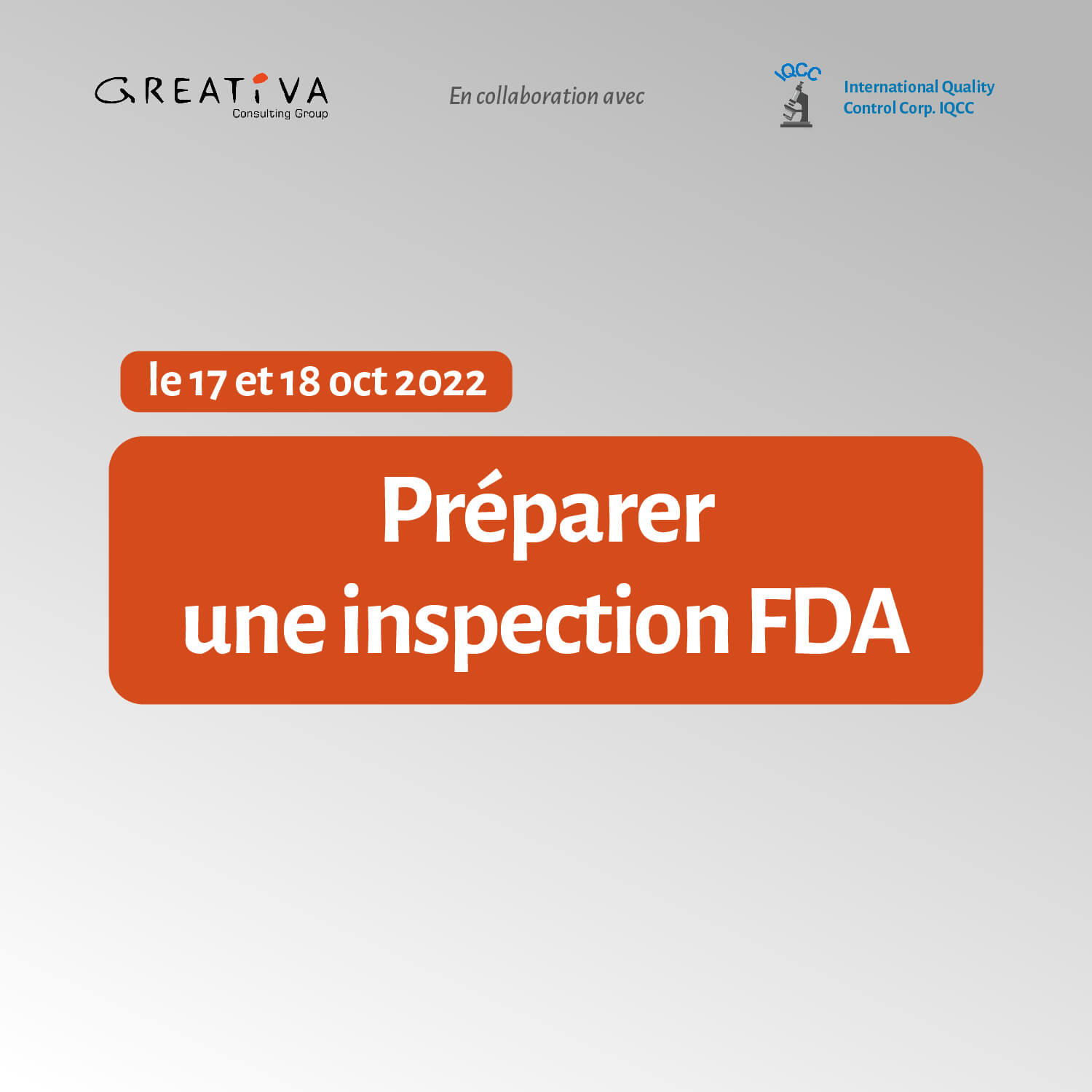 Formation Préparer une inspection FDA
