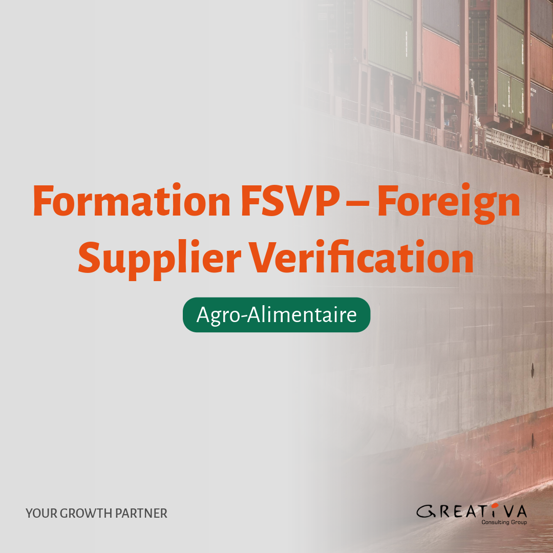 Formation FSVP – Foreign Supplier Verification